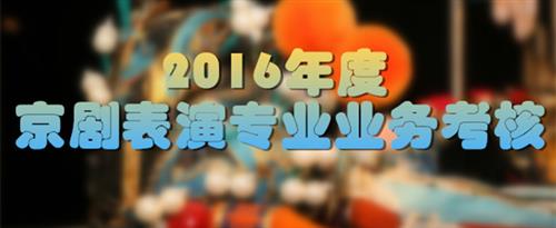 美女操屄里国家京剧院2016年度京剧表演专业业务考...